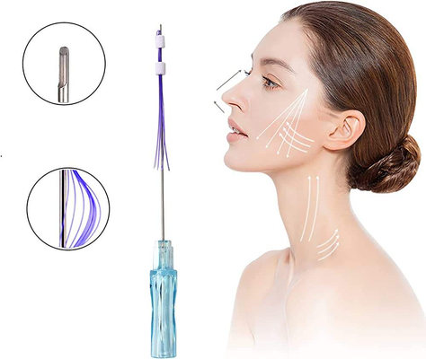 Harga yang pantas Benang Pengangkat Kecantikan PDO 23G 38mm 60mm untuk Mengencangkan Wajah on line