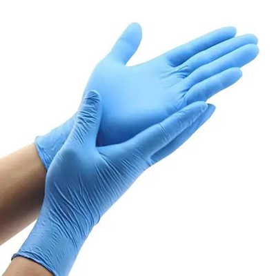 Harga yang pantas Powder Free Disposable Protection Gloves Blue Composite Mixed Acid Alkali Resistant High Elastic Hands on line