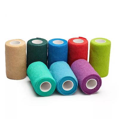 Beli Konsumsi Veteriner Non-woven Elastis Self Adhesive Bandage Vet Wrap Latex Gratis untuk Perlindungan Pacuan Kuda Warna Atletik Kohesiv Bandage pembuatan online