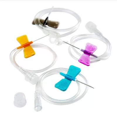 Harga yang pantas 18-27G EO Steril Multi-Color Coded Butterfly Needle Disposable Medical Scalp Vein Set untuk Infus & Pengumpulan Darah on line