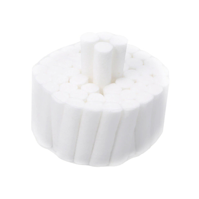 Harga yang pantas 8mm/10mm Gulungan Kapas Gigi Sekali Pakai Penyerap Bedah 100% Katun Produk Sekali Pakai Gigi on line