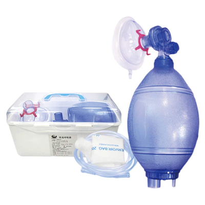 Harga yang pantas Medis Sekali Pakai Manual PVC Resuscitator Ambu Bag Pegangan Resusitasi Manual Darurat Buatan on line