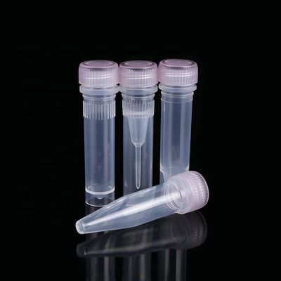 Harga yang pantas 1.5ml Conical Bottom Microcentrifuge Tube Tabung Sampel Dengan Topi Sekrup on line