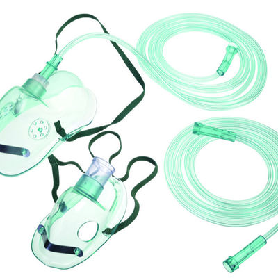 Harga yang pantas Medium 2m Tube Respirator Face Mask Pediatric PVC Transparan Oxygen Mask on line