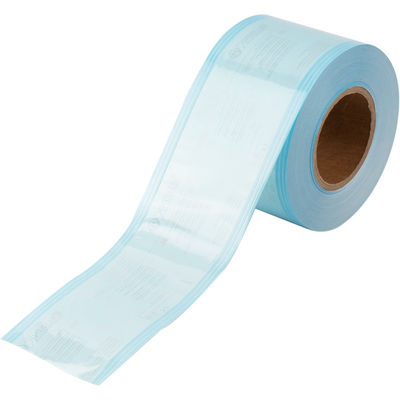 Harga yang pantas 100mm * 100mm Tas Kantong Gulungan Gusseted Sterilisasi Penyegelan Panas Medis BIRU on line