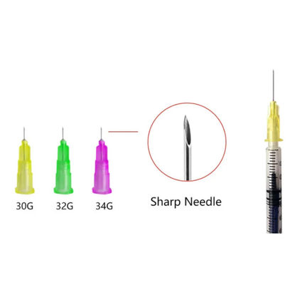 Harga yang pantas Jarum Kecantikan 34G 1.5MM 1.2MM jarum medis mikro multi untuk injeksi on line