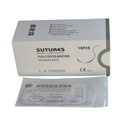 Harga yang pantas Rumah Sakit Hewan Veteriner PDO Catgut Chromic Silk Nylon PGA 910 75cm Sutures Bedah Dengan Jarum Steril Anjing Kucing Hewan Peliharaan on line