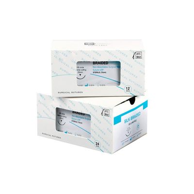 Harga yang pantas Jahitan Medis Non-Absorbable Sutra Kepang Berkualitas Tinggi Hewan Veteriner dengan Jarum untuk Penutupan Kulit Gigi Veteriner dan Bedah on line