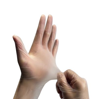 Harga yang pantas 100pcs/Kantong Sarung Tangan Pelindung Sekali Pakai Makanan Medis Pemeriksaan Vinyl Keamanan Bebas Bubuk PVC Transparan on line