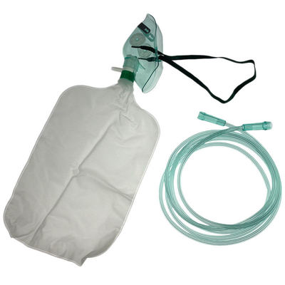 Harga yang pantas Masker Oksigen Non-Rebreather PVC Lembut Tingkat Medis dengan Kantong Reservoir 1L dan Selang Star Lumen untuk Terapi Oksigen Konsentrasi Tinggi on line