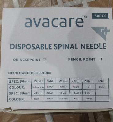 Harga yang pantas Jarum Anestesi Tulang Belakang Berkualitas Medis dengan Ujung Quincke dan Titik Pensil Jenis Whitacre untuk Pencuran Lumbar Atraumatik di 25G 26G 27G on line