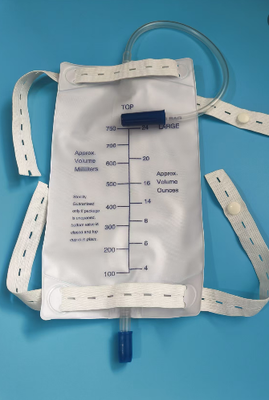 Harga yang pantas 750 ml kantong kaki urinasi dengan katup push pull On line
