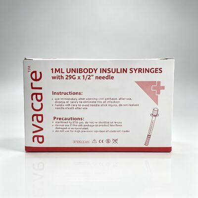 Harga yang pantas AVACARE Insulin Syringe 0.5cc 1cc Wall Regular dengan Cap Orange Disposable Insulin Syringes On line