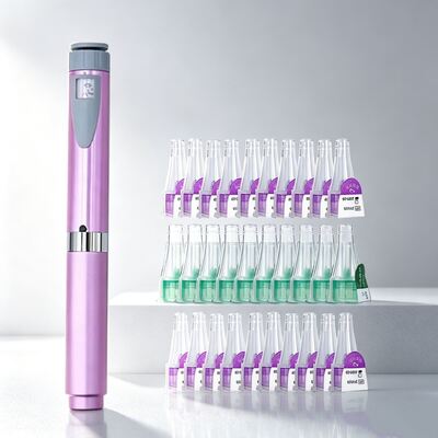 Harga yang pantas 60 Unit Pena Suntik Peptida yang Dapat Digunakan Kembali dengan Desain Skala Jelas & Kotak Perjalanan Dengan 2 buah Kartrid 3ml On line