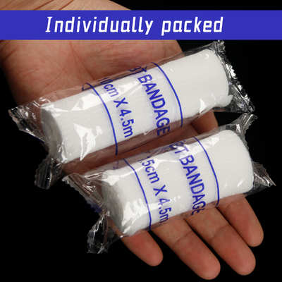 Harga yang pantas 4 Inch × 4.1 Yards Cotton Spandex PBT Elastic Bandage for First Aid and Sports Care On line