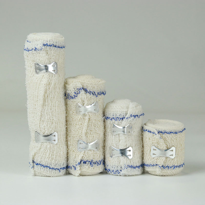 Harga yang pantas EO Sterile Elastic Crepe Bandage with Aluminium Clips Made from 100% Bleached Cotton for First Aid Wound Care On line